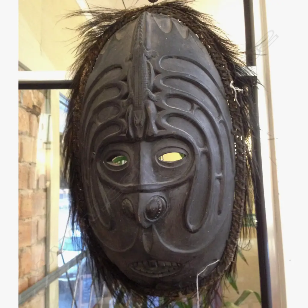 2 LG OLD TRIBAL MASKS Image 1++