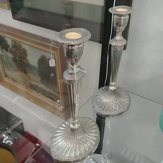 PR S/PLATE ADAMS STYLE CANDLESTICKS