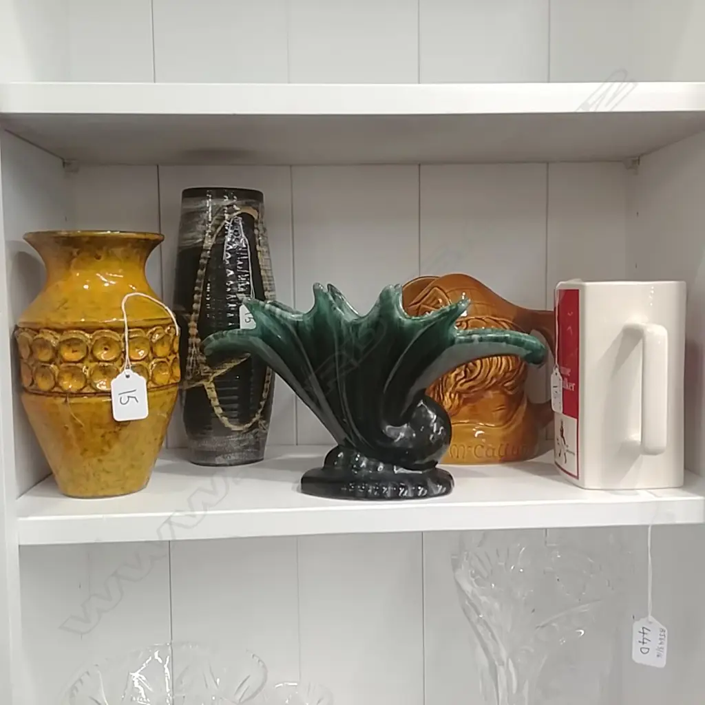 5 CHINA PCS (3 VASES & 2 JUGS) Image 1++