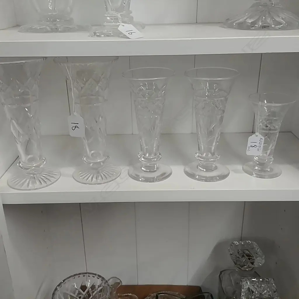 3 & 2 CRYSTAL VASES Image 1++