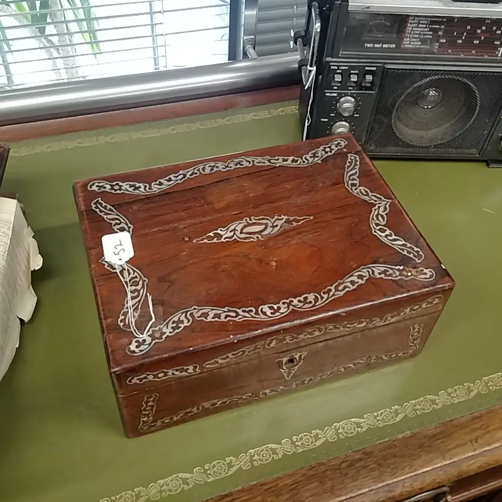 ROSEWOOD/M.O.P. INLAID BOX Image 1++