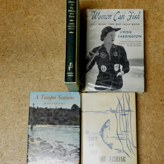 A box of fine assorted fishing books