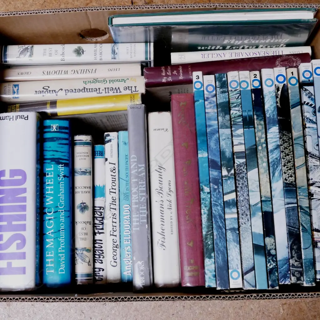 A box of fine fishing books Image 1++