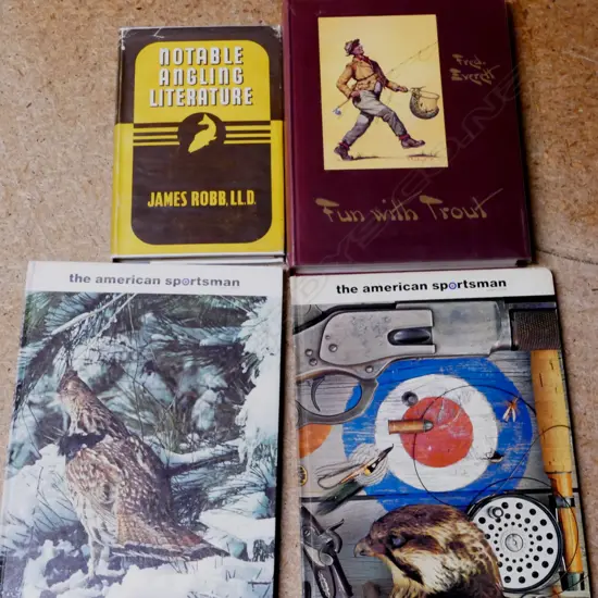 A box of fine fishing books