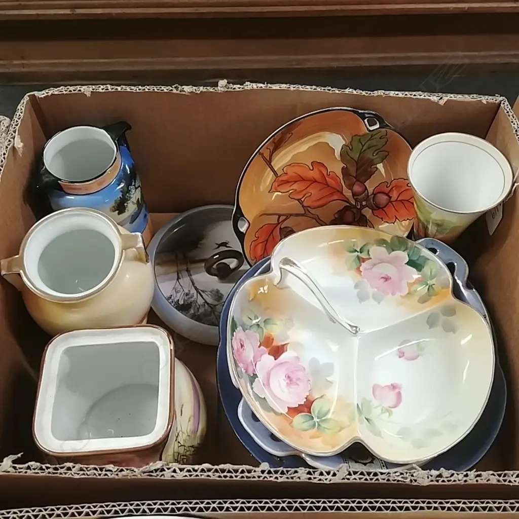 BOX OF ASSORTED NORITAKE CHINA Image 1++