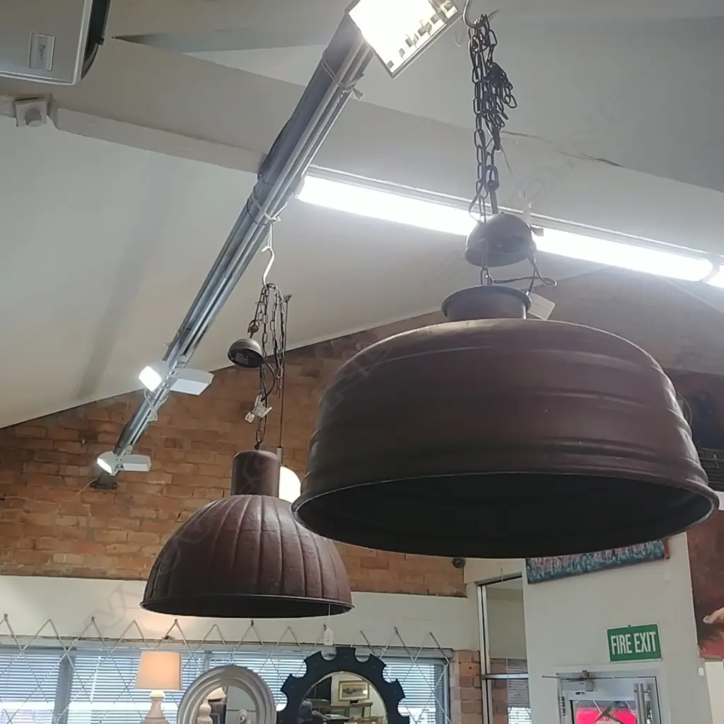 2 INDUSTRIAL LAMPSHADES Image 1++