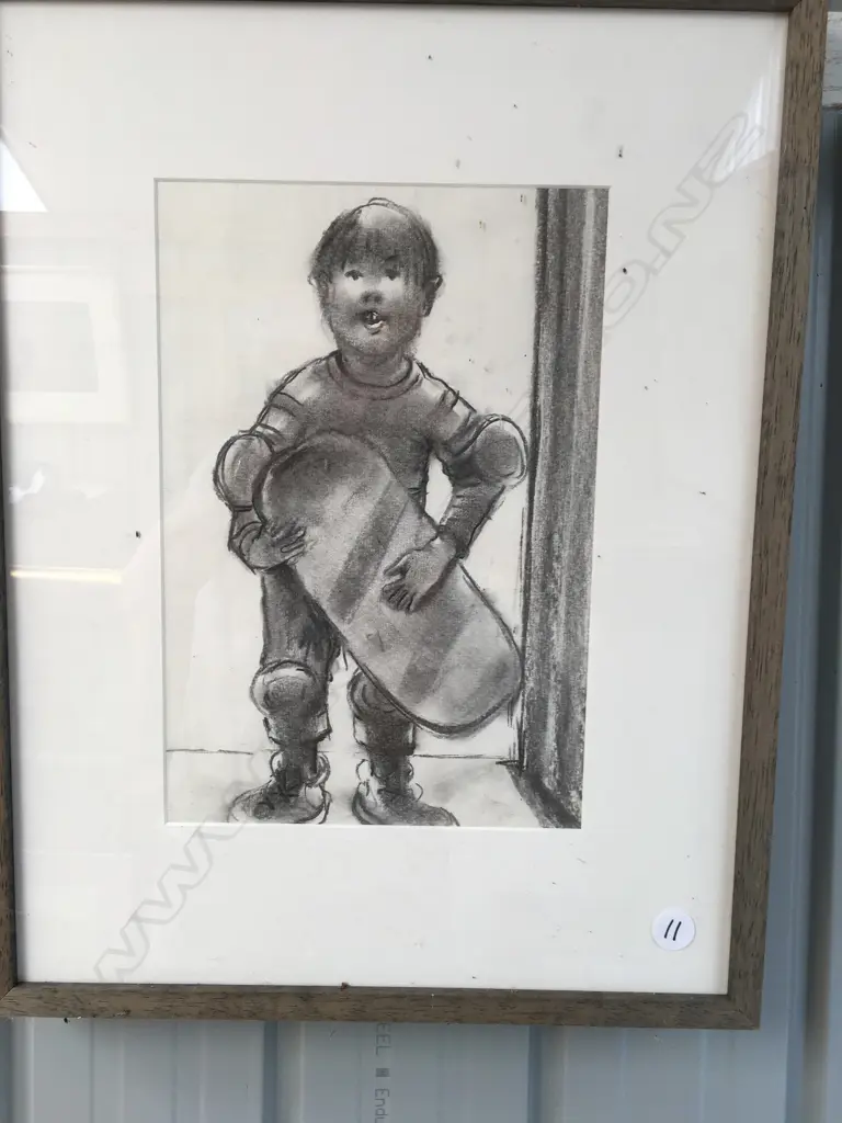 Foster Clark Skateboarder 1 & 2, 2 pencil sketches Image 1++