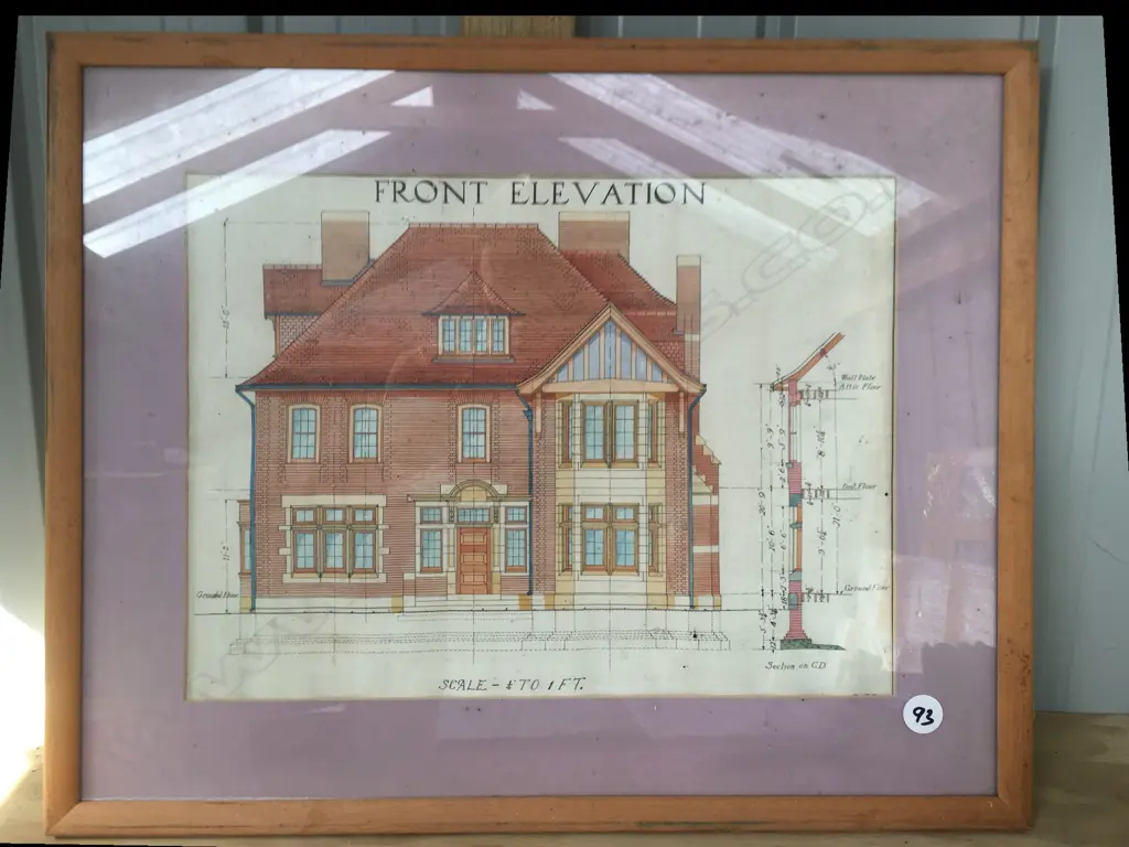 Architect Drawings	59 x 49	Pen & Ink	1800's Image 1++