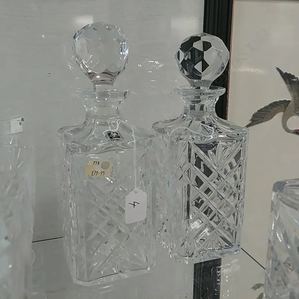 2 EDINBURGH CRYSTAL WHISKY DECANTERS Image 1++