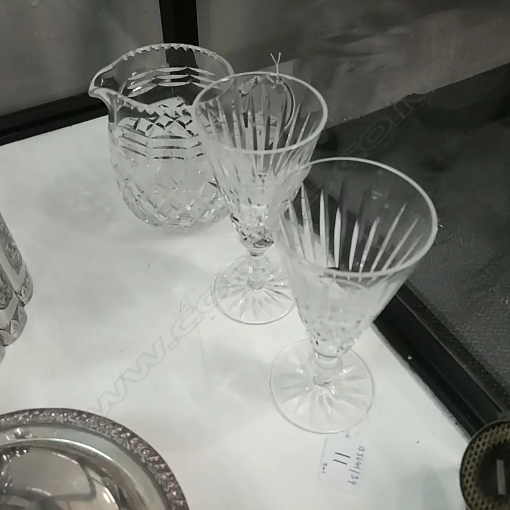 2 WATERFORD GLASSES & CRYSTAL JUG Image 1++