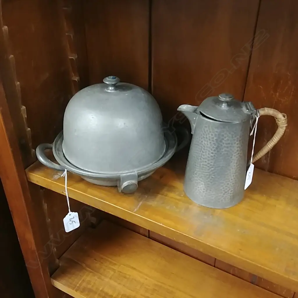 2 OLD ARTS & CRAFTS PEWTER  Image 1++