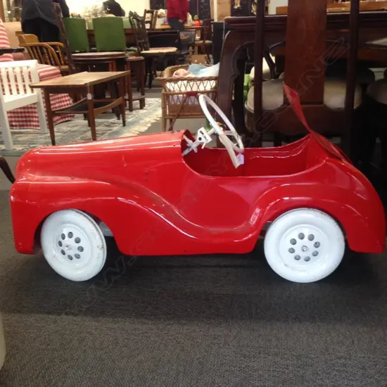 CHILD'S RED PAINTED PEDAL CAR