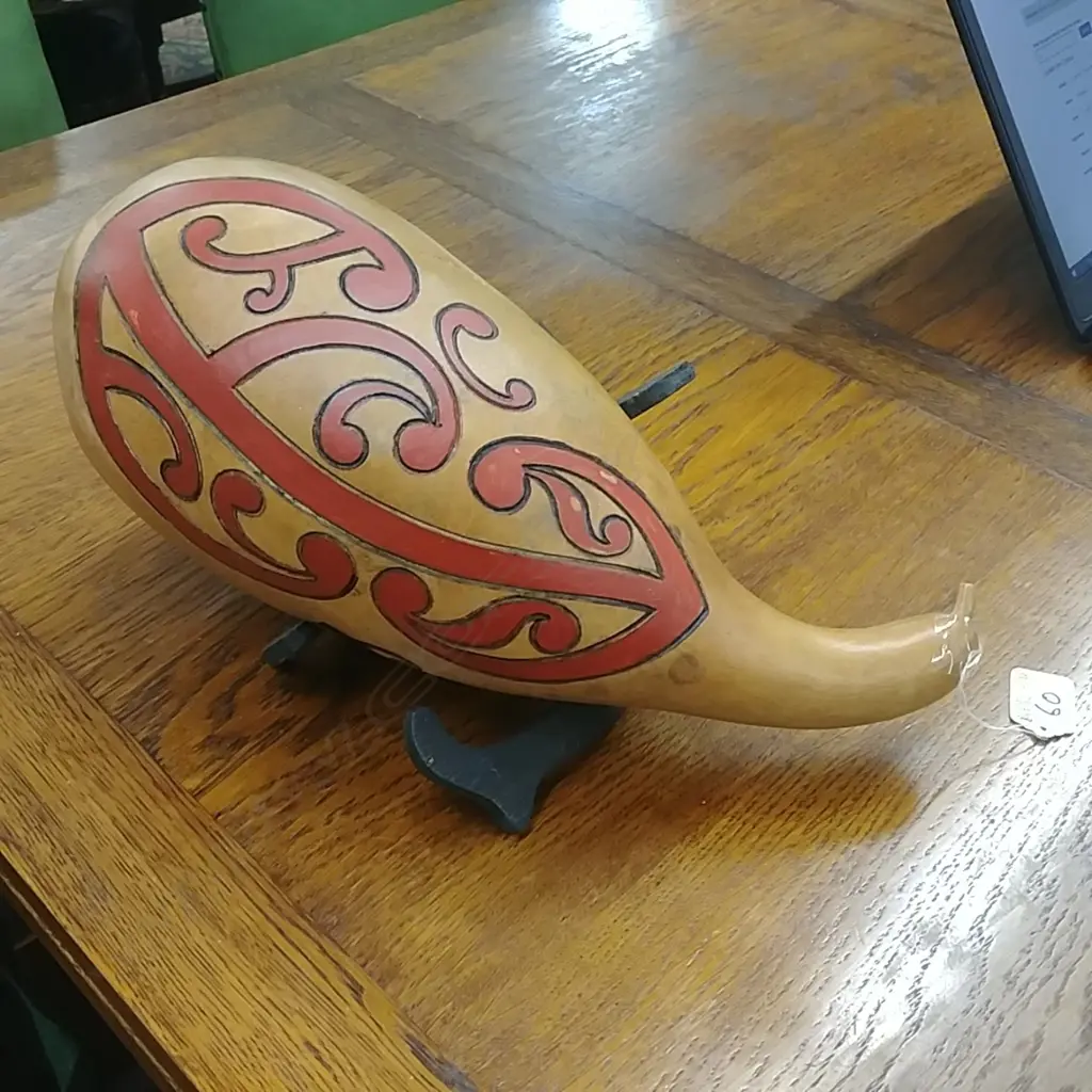 Maori decorated gourd Image 1++
