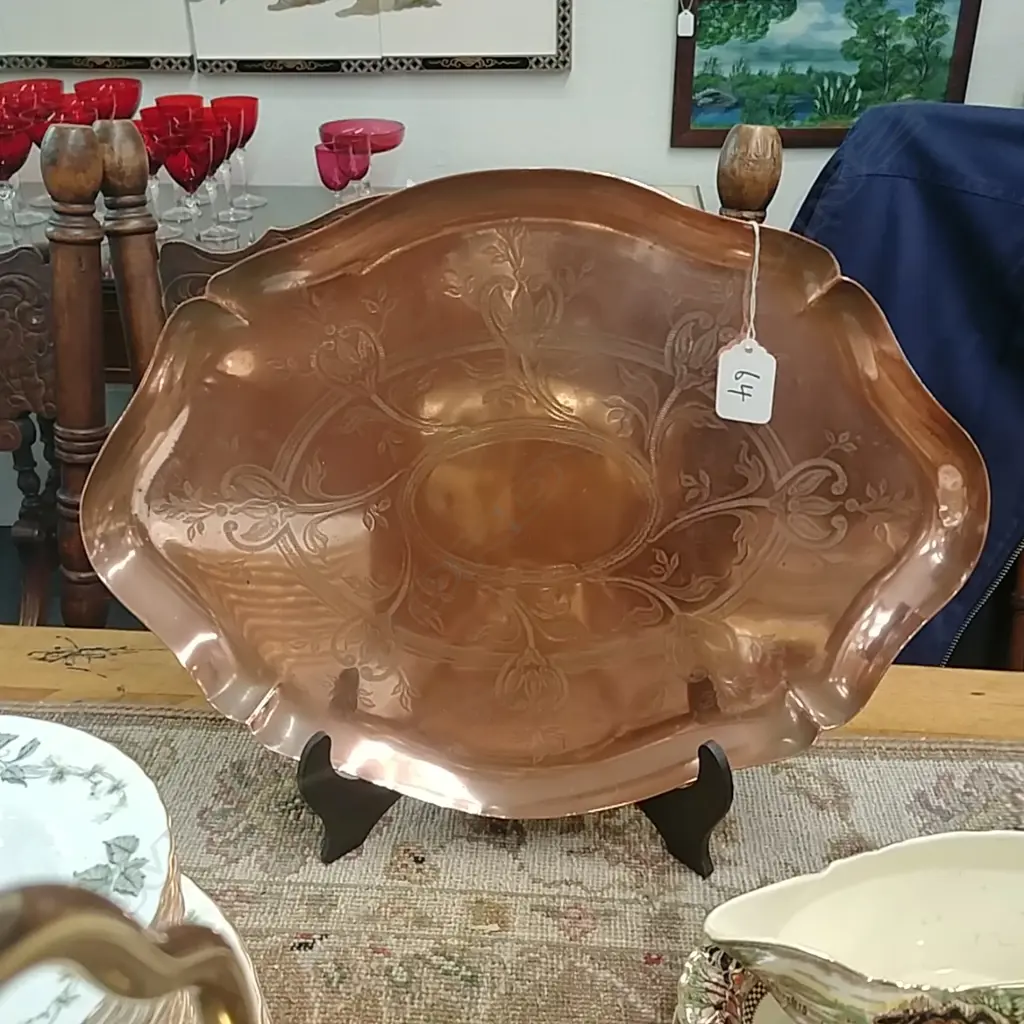 NOVEAU J.S.&S COPPER TRAY Image 1++