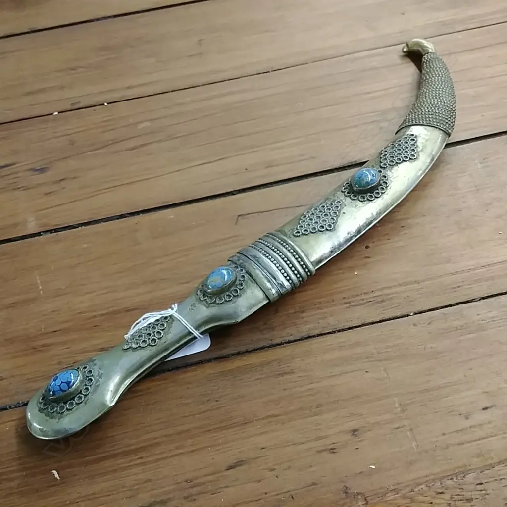 MOROCCAN JAMBIA SILVER HILT & SCABBARD Image 1++