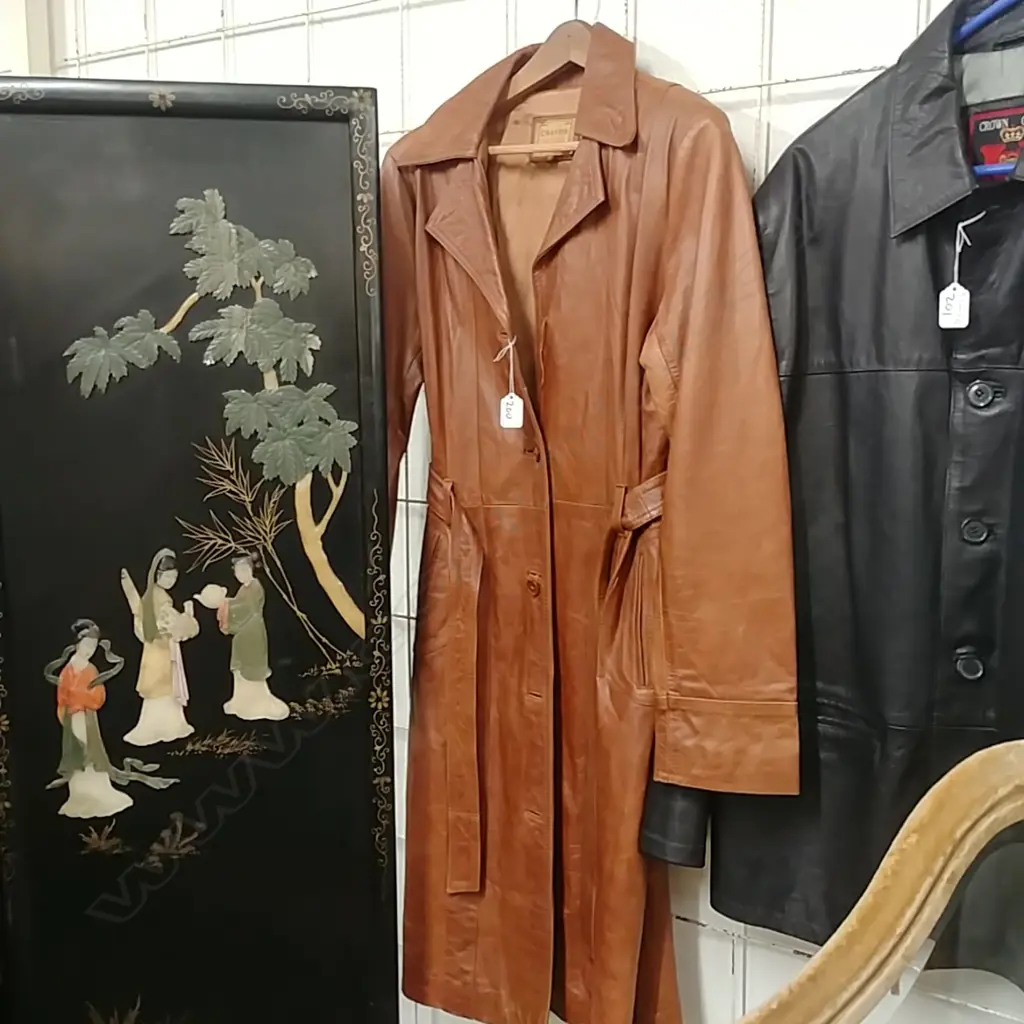 RETRO LEATHER COAT Image 1++