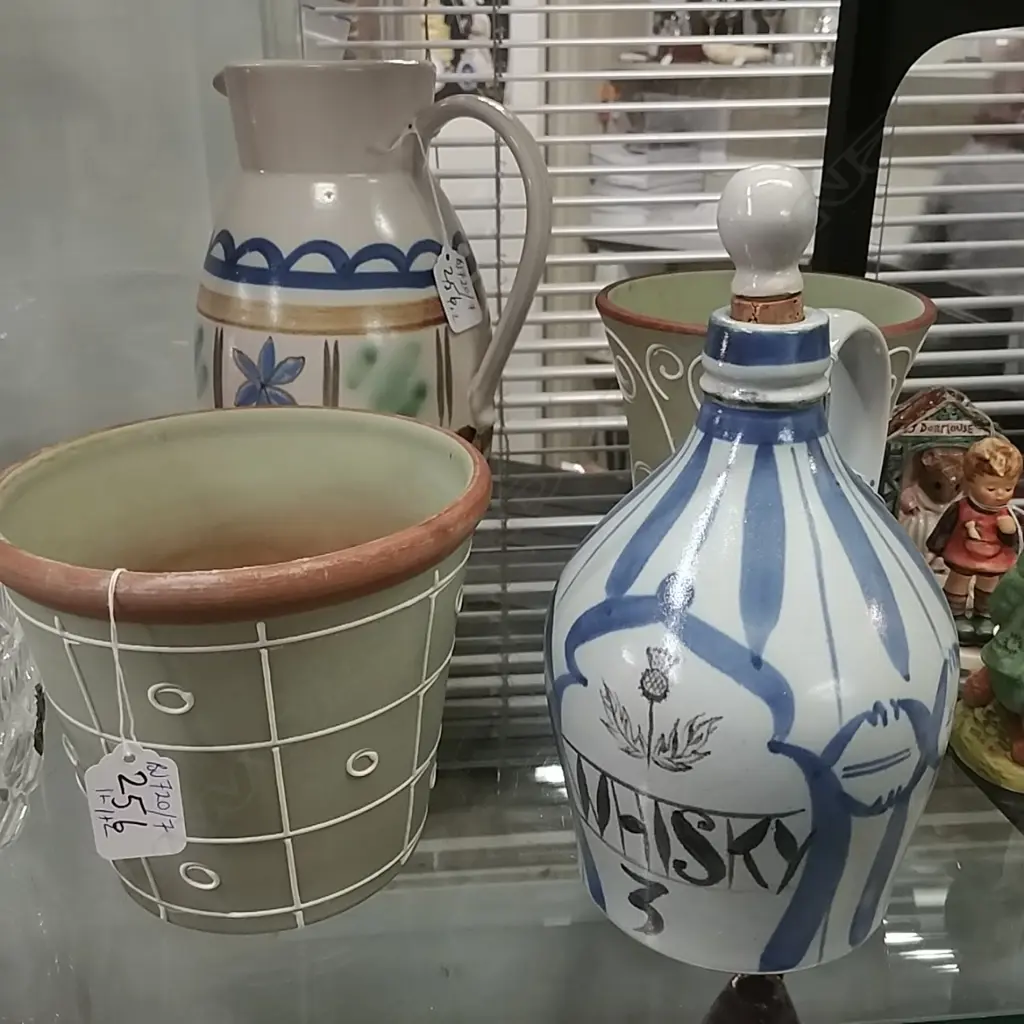 BUCHAN JUG & DECANTER & 2 DENBY STONEWARE PCS Image 1++
