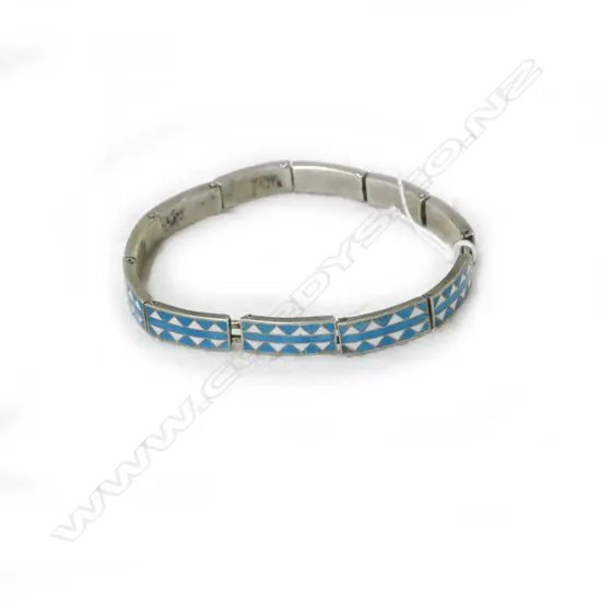 SILVER/ENAMEL BRACELET