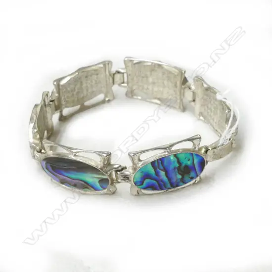 SILVER/PAUA BRACELET