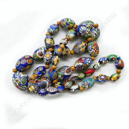 MULTI COLOURED GLASS BEADED NECKLACE