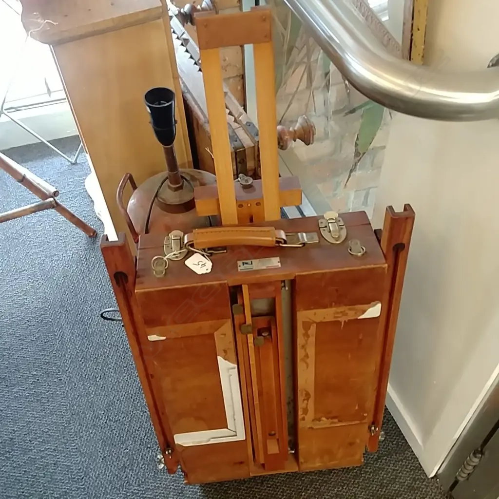 VINTAGE FRENCH TRAVELLING ARTIST'S EASEL Image 1++