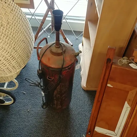 LG VINTAGE 'BHARATI' FIRE EXTINGUISHER LAMP, 700MM