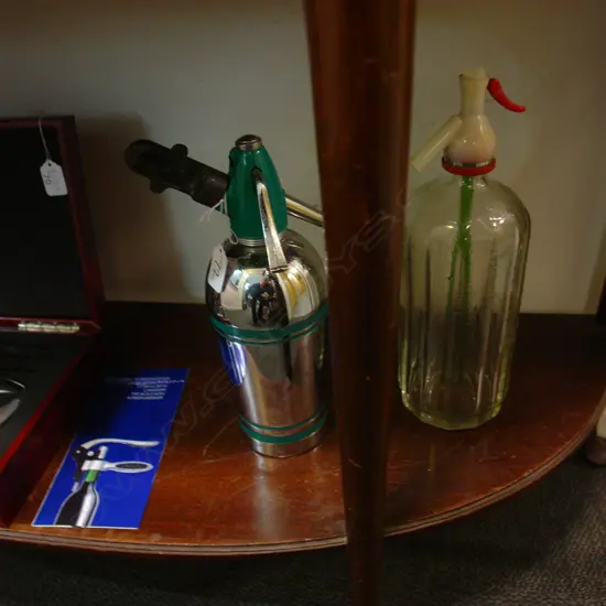 2 SODA SIPHONS (GLASS & CHROME)