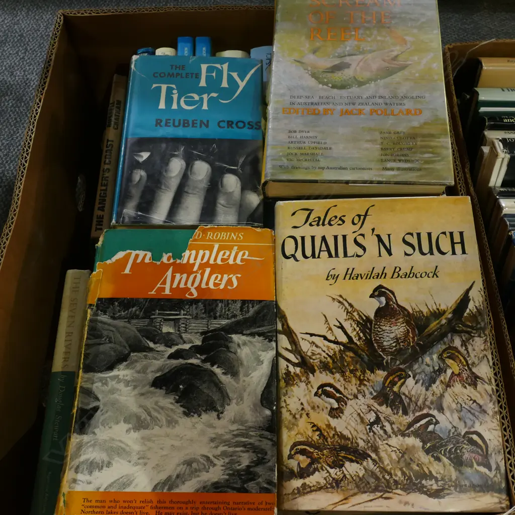 A box of fine fishing books Image 1++