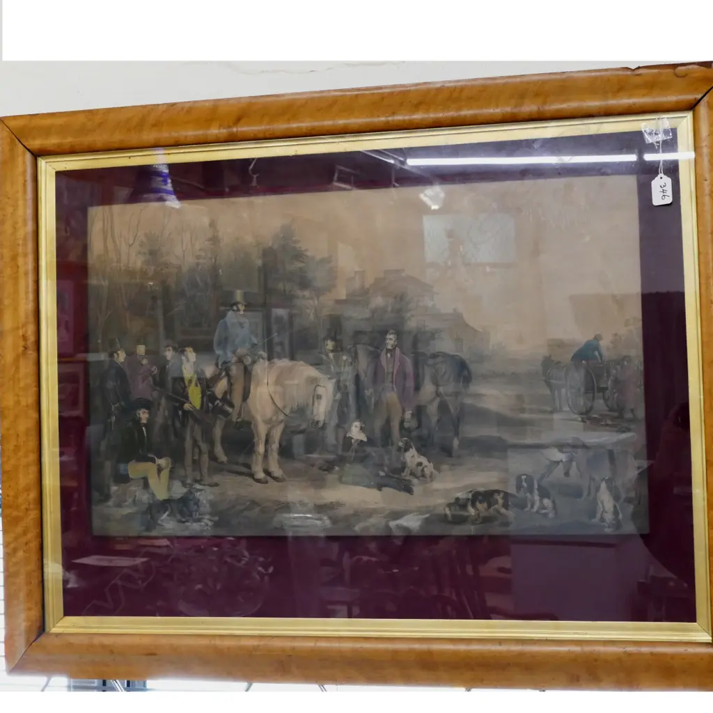 LG VICT. HUNTING SCENE ENGRAVING, 710 X 430 Image 1++