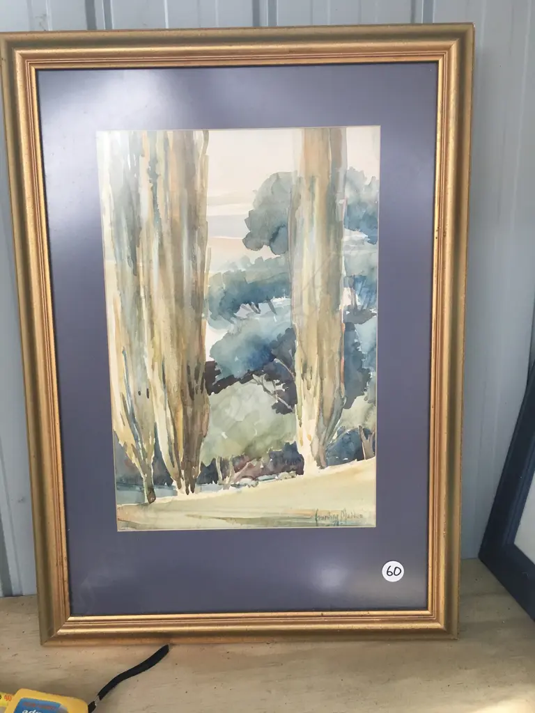 Earnestine Maddox Poplars 47 x 65 w/c '79 Image 1++