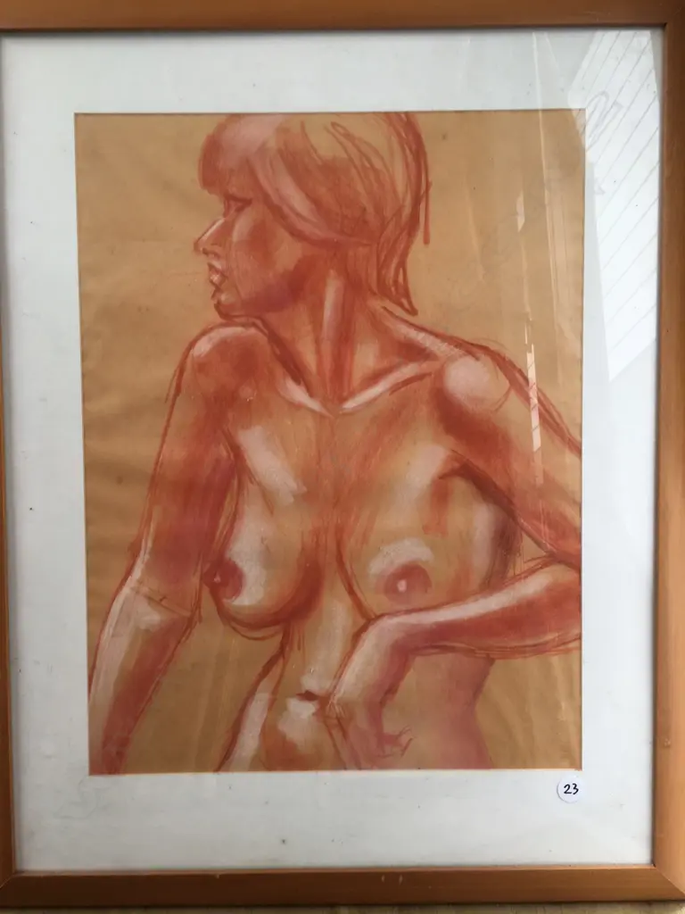 Foster Clark 'Nude 1' and 'Red Nude' signed Foz Image 1++