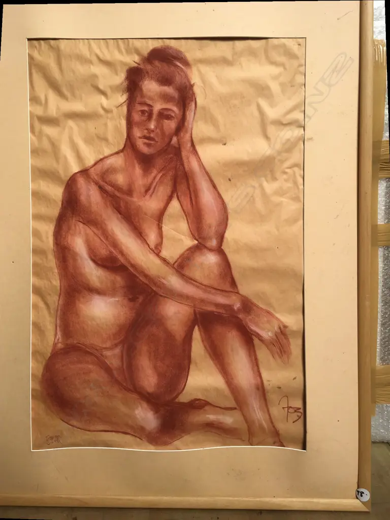 Foster Clark 'Nude 1' and 'Red Nude' signed Foz Image 1++