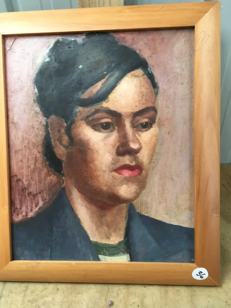 Foster Clark Head 2 Elam, oil & 'Nude 2', acrylic Image 1++