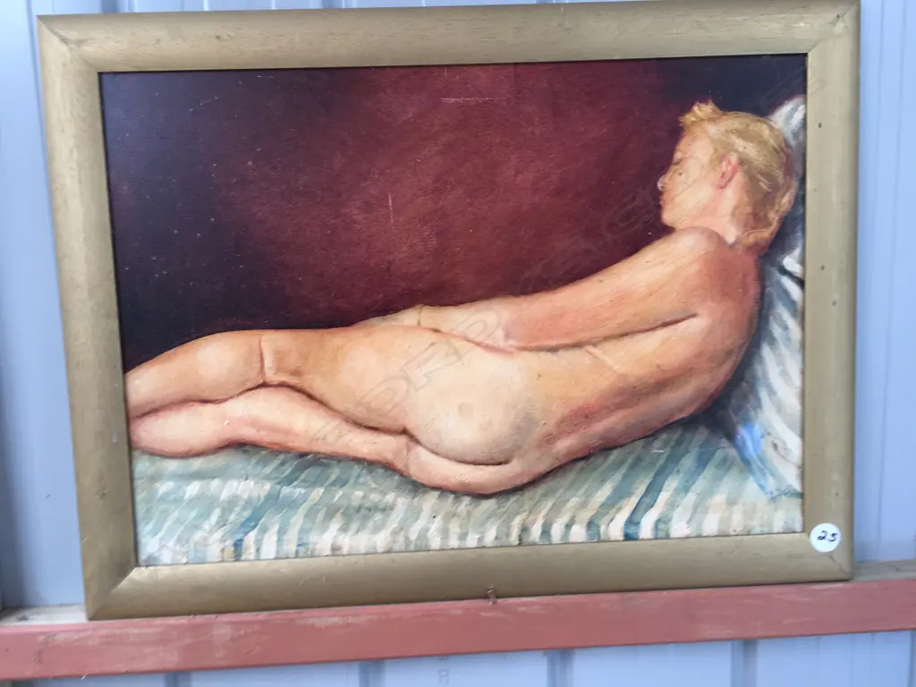 Foster Clark Head 2 Elam, oil & 'Nude 2', acrylic Image 1++