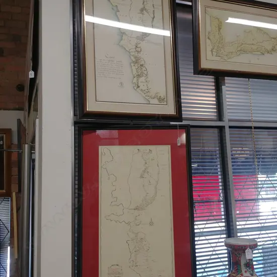 FOUR FRAMED STH AFRICAN MAPS