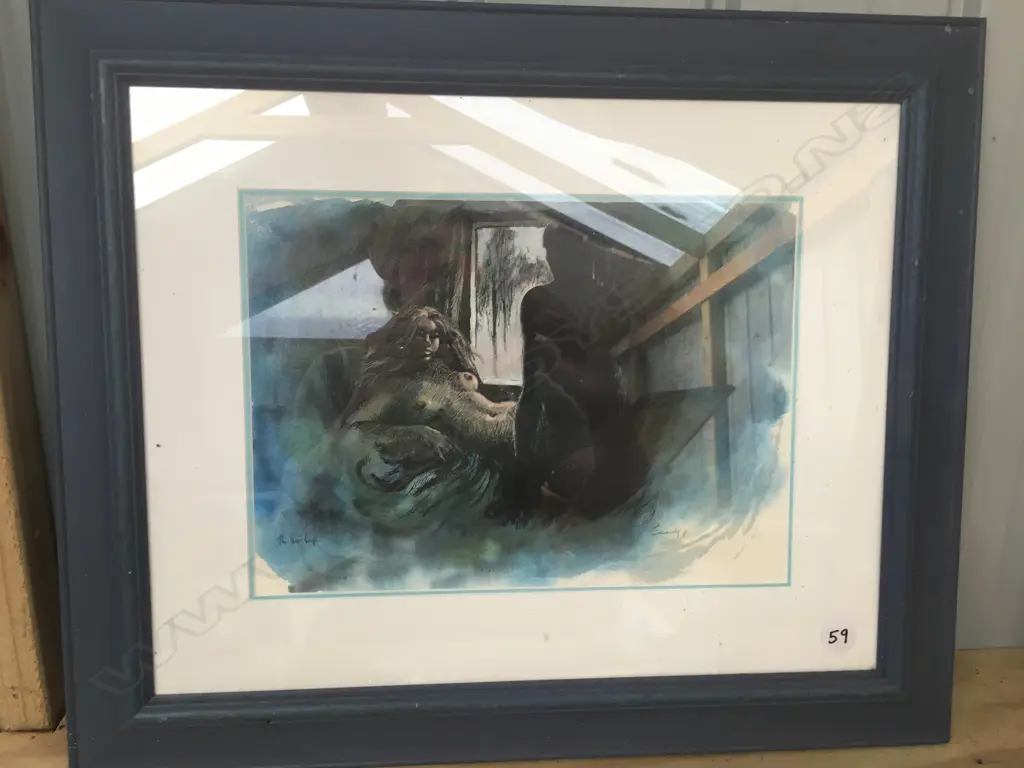 Ron Edwards The Boss's Wife & Blue Fish, 2 w/c's Image 1++