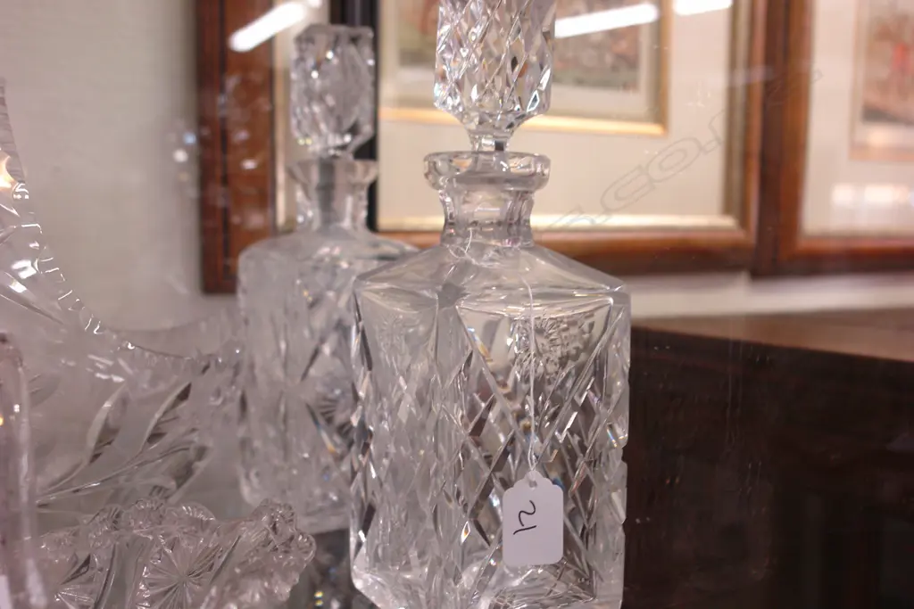 2 CRYSTAL DECANTERS Image 1++