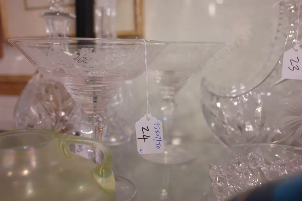 2 STUART CRYSTAL COMPORTS Image 1++