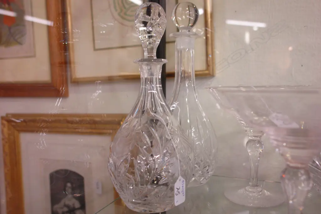 2 CRYSTAL DECANTERS Image 1++