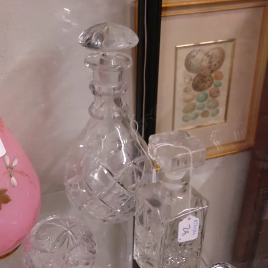 2 CRYSTAL DECANTERS
