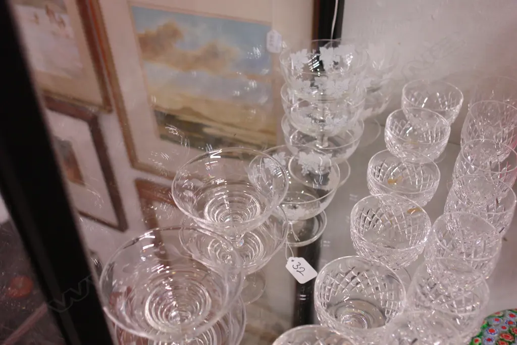 6 X SUNDAE GLASSES & 4 X  STUART CRYSTAL COMPORTS Image 1++