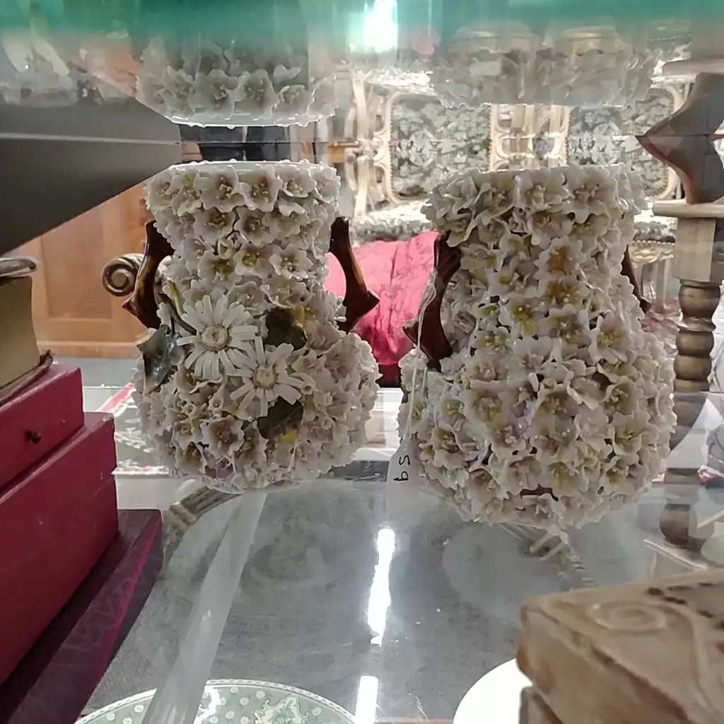 PR FLORAL EDWARDIAN VASES Image 1++