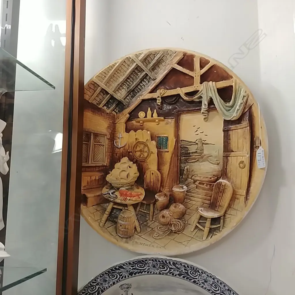 POTTERY PLAQUE + OLD TILE Image 1++