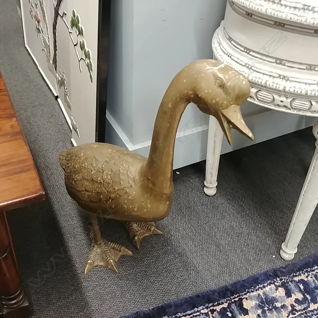 PR OF LARGE BRASS GEESE  Image 1++