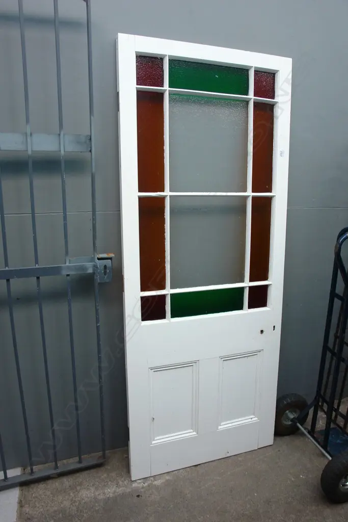 COLONIAL COLOURED GLAZED PANELED DOOR Image 1++
