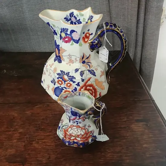 VIC.SM. & LG MASON'S PATENT IRONSTONE JUGS