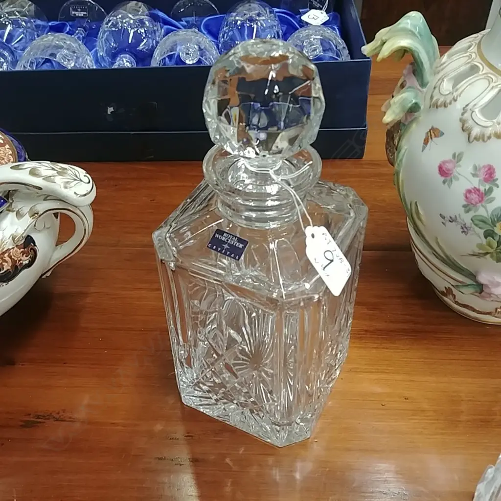 ROYAL WORCESTER CRYSTAL DECANTER Image 1++