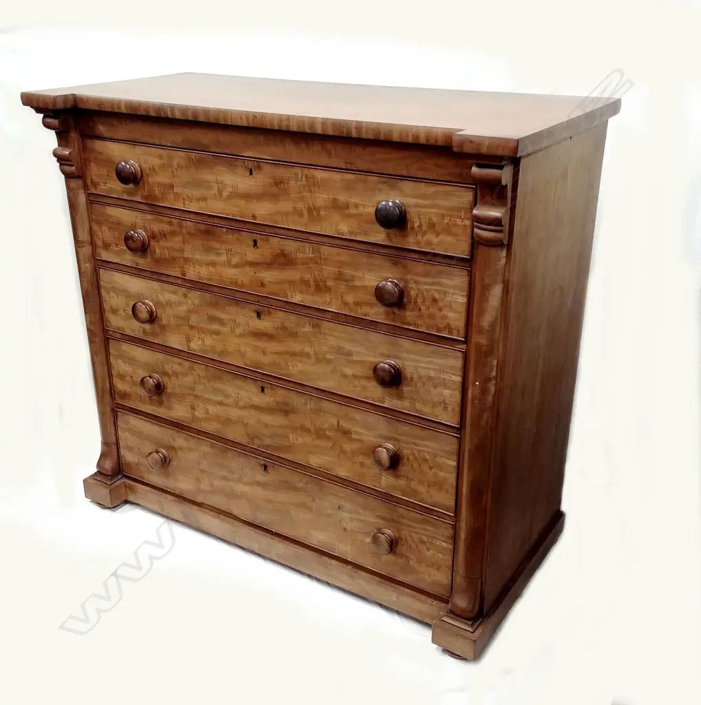 A Victorian mahogany breakfront chest Image 1++