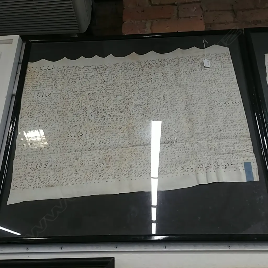 4 FRAMED 18TH CENTURY DOCUMENTS Image 1++