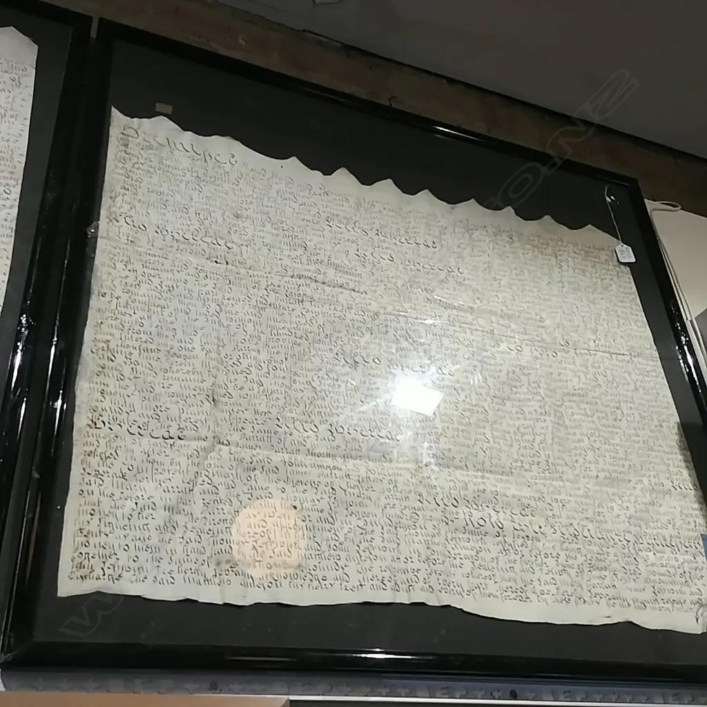 4 FRAMED 18TH CENTURY DOCUMENTS Image 1++